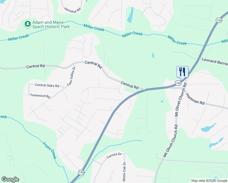 map of restaurants, bars, coffee shops, grocery stores, and more near 137 Twin Creeks Rd in Clemmons