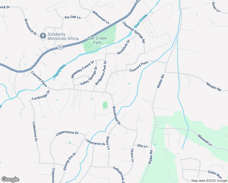 map of restaurants, bars, coffee shops, grocery stores, and more near 2301 Brookfield Drive in Brentwood