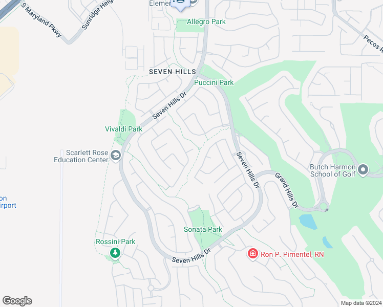 map of restaurants, bars, coffee shops, grocery stores, and more near 3047 Hills of Gold Court in Henderson