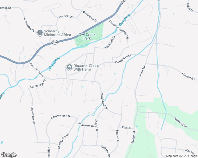 map of restaurants, bars, coffee shops, grocery stores, and more near 9735 Concord Pass in Brentwood