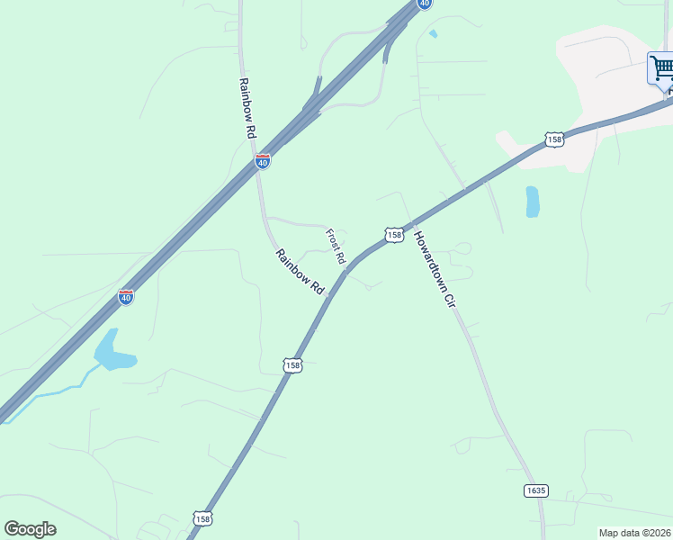 map of restaurants, bars, coffee shops, grocery stores, and more near 124 Rainbow Road in Advance