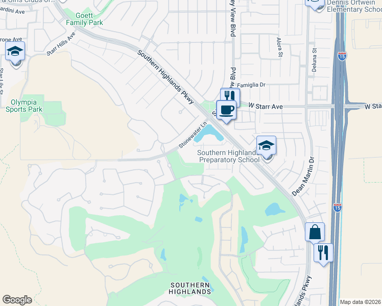 map of restaurants, bars, coffee shops, grocery stores, and more near 4022 Heron Fairway Drive in Las Vegas