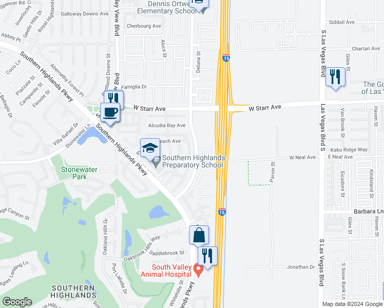 map of restaurants, bars, coffee shops, grocery stores, and more near 11472 Storici Street in Las Vegas