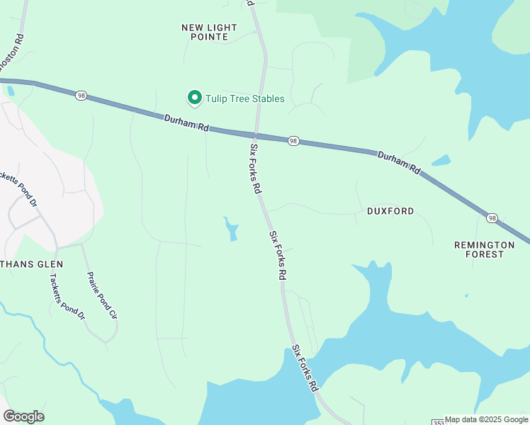 map of restaurants, bars, coffee shops, grocery stores, and more near 21698 Six Forks Road in Raleigh