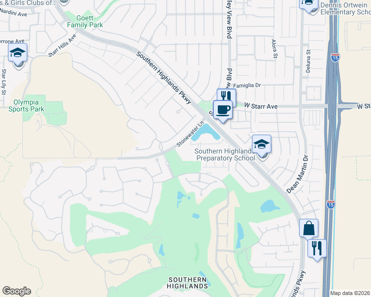 map of restaurants, bars, coffee shops, grocery stores, and more near 4062 Heron Fairway Drive in Las Vegas