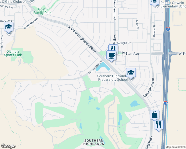 map of restaurants, bars, coffee shops, grocery stores, and more near 4062 Heron Fairway Drive in Las Vegas