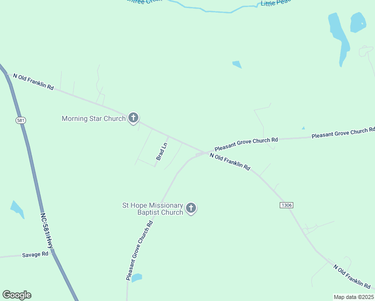 map of restaurants, bars, coffee shops, grocery stores, and more near 2561 North Old Franklin Road in Spring Hope