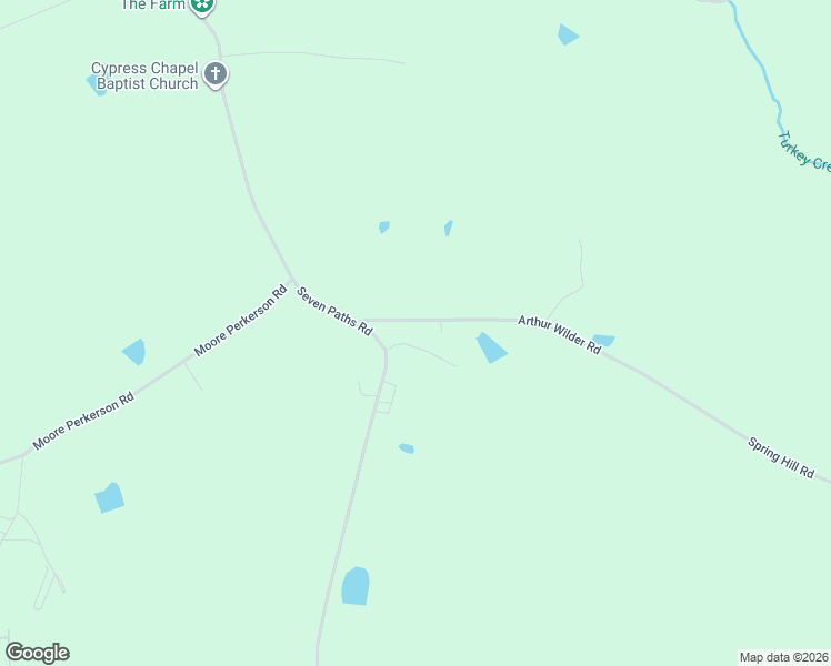 map of restaurants, bars, coffee shops, grocery stores, and more near 1-91 Arthur Wilder Road in Spring Hope