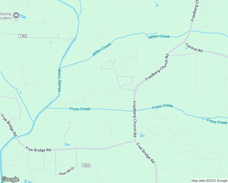 map of restaurants, bars, coffee shops, grocery stores, and more near 105 Creeks Edge Court in Clemmons