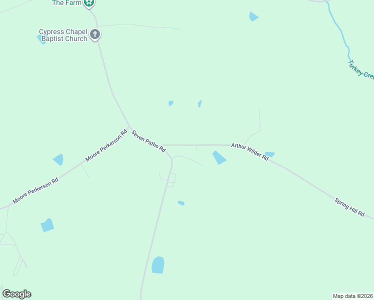 map of restaurants, bars, coffee shops, grocery stores, and more near 1-91 Arthur Wilder Road in Spring Hope