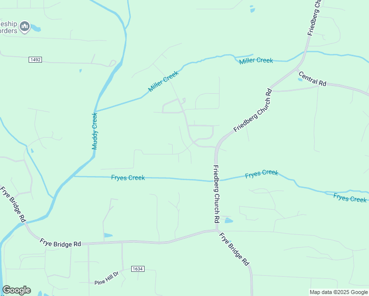 map of restaurants, bars, coffee shops, grocery stores, and more near 105 Creeks Edge Court in Clemmons