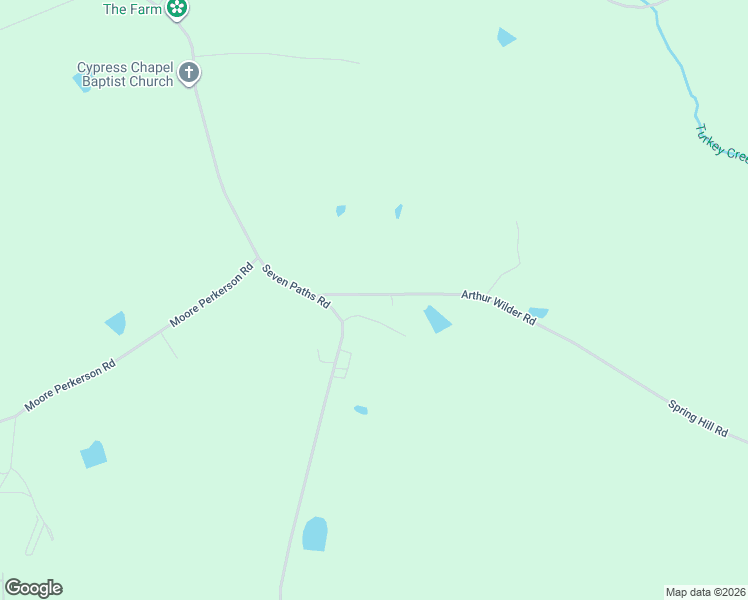 map of restaurants, bars, coffee shops, grocery stores, and more near 1-91 Arthur Wilder Road in Spring Hope