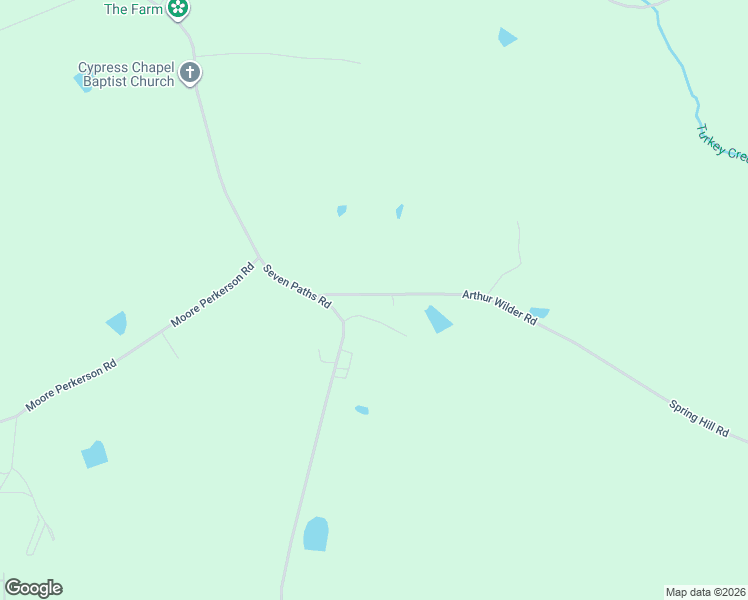 map of restaurants, bars, coffee shops, grocery stores, and more near 1-91 Arthur Wilder Road in Spring Hope