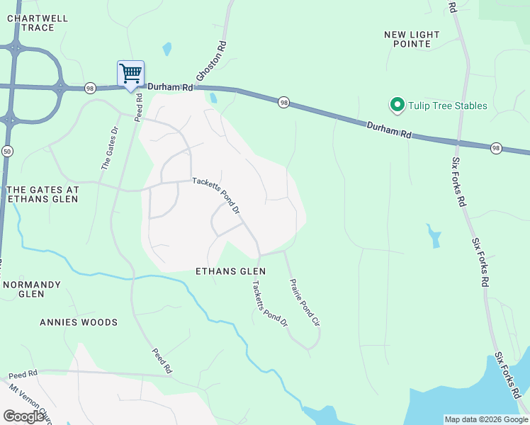 map of restaurants, bars, coffee shops, grocery stores, and more near 12301 Marsh Field Drive in Raleigh