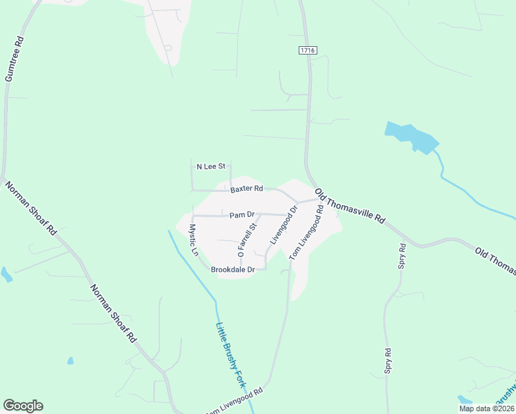 map of restaurants, bars, coffee shops, grocery stores, and more near 261 Baxter Road in Winston-Salem