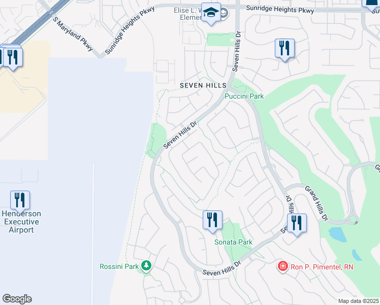 map of restaurants, bars, coffee shops, grocery stores, and more near 3071 Misty Moon Avenue in Henderson