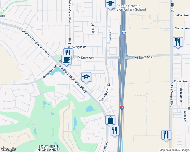map of restaurants, bars, coffee shops, grocery stores, and more near 11435 Bargetto Court in Las Vegas