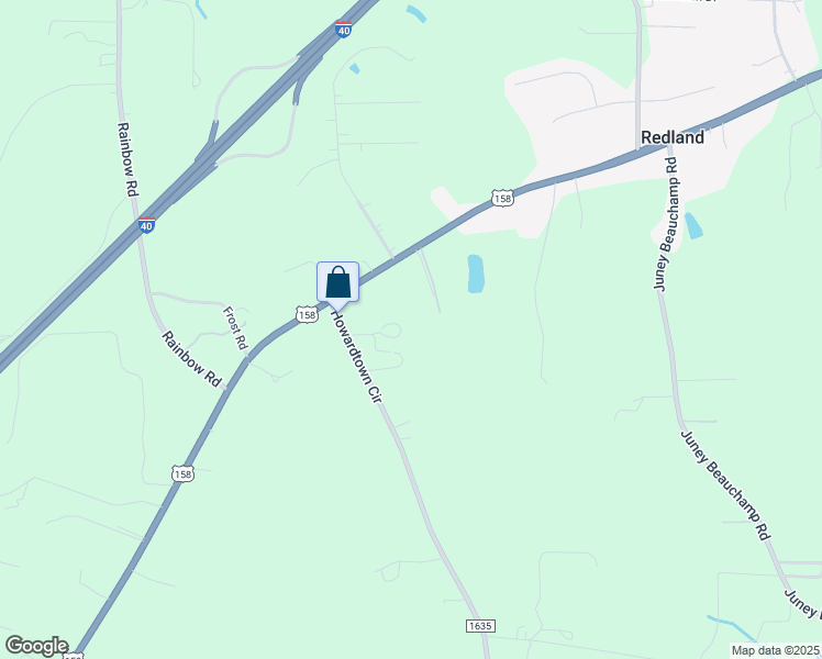 map of restaurants, bars, coffee shops, grocery stores, and more near 138 Kinder Lane in Mocksville