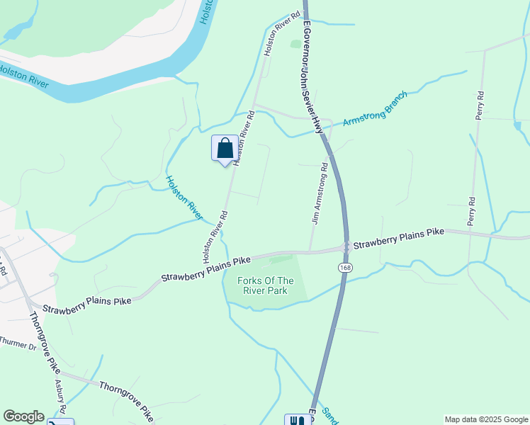 map of restaurants, bars, coffee shops, grocery stores, and more near 1828 Blakemore Road in Knoxville