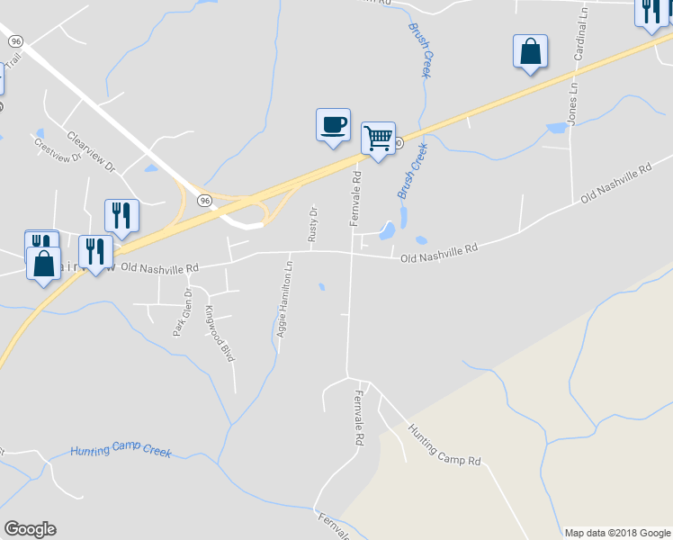 map of restaurants, bars, coffee shops, grocery stores, and more near 7210 Fernvale Road in Fairview