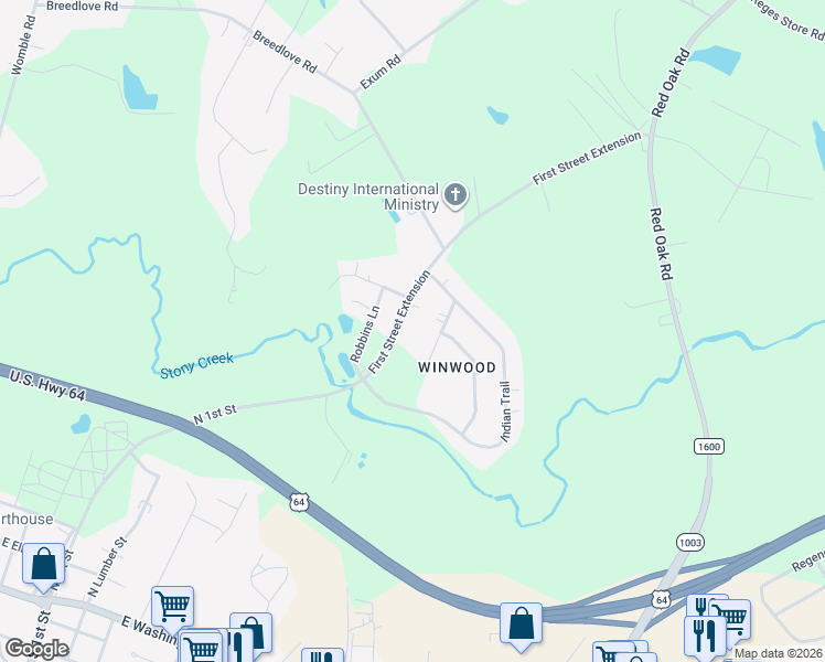 map of restaurants, bars, coffee shops, grocery stores, and more near 1143 1st Street Extension in Nashville