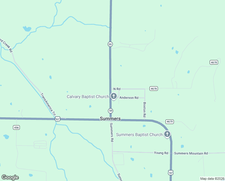 map of restaurants, bars, coffee shops, grocery stores, and more near 22389 North Road in Summers