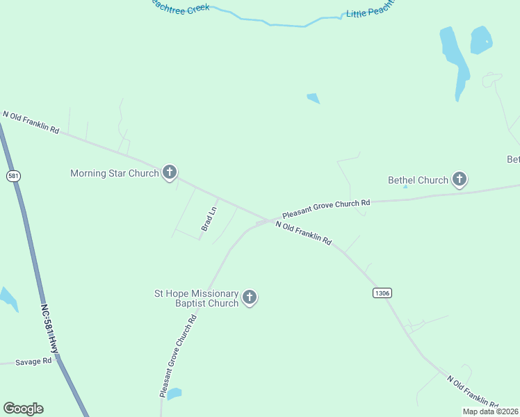 map of restaurants, bars, coffee shops, grocery stores, and more near 8478 Pleasant Grove Church Road in Spring Hope