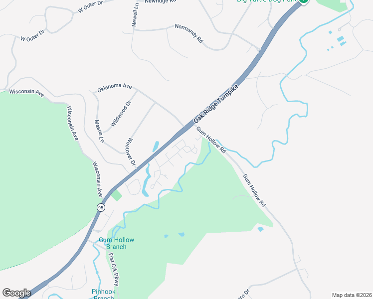 map of restaurants, bars, coffee shops, grocery stores, and more near 140 Golfcrest Lane in Oak Ridge