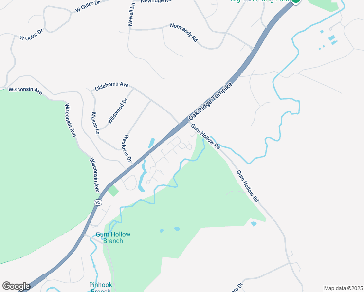 map of restaurants, bars, coffee shops, grocery stores, and more near 140 Golfcrest Lane in Oak Ridge