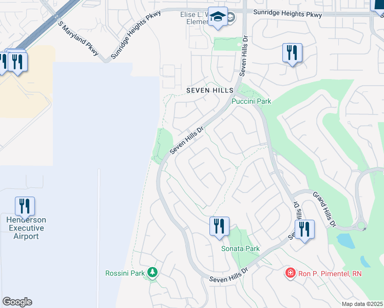 map of restaurants, bars, coffee shops, grocery stores, and more near 3072 Misty Moon Avenue in Henderson