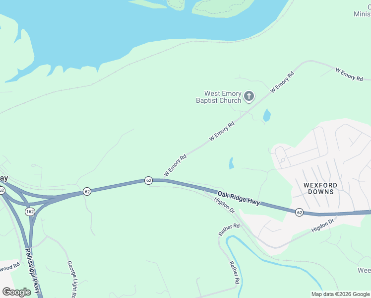 map of restaurants, bars, coffee shops, grocery stores, and more near 10021 West Emory Road in Knoxville