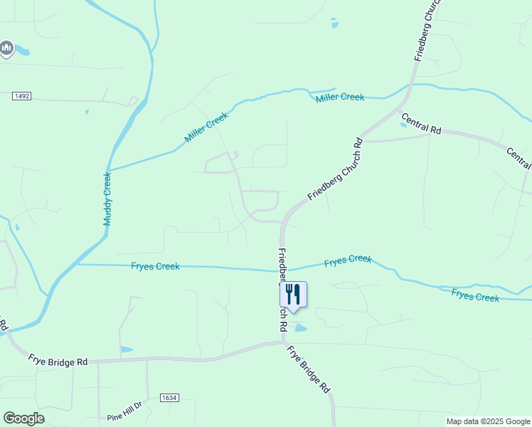 map of restaurants, bars, coffee shops, grocery stores, and more near 129 Penry Lane in Clemmons