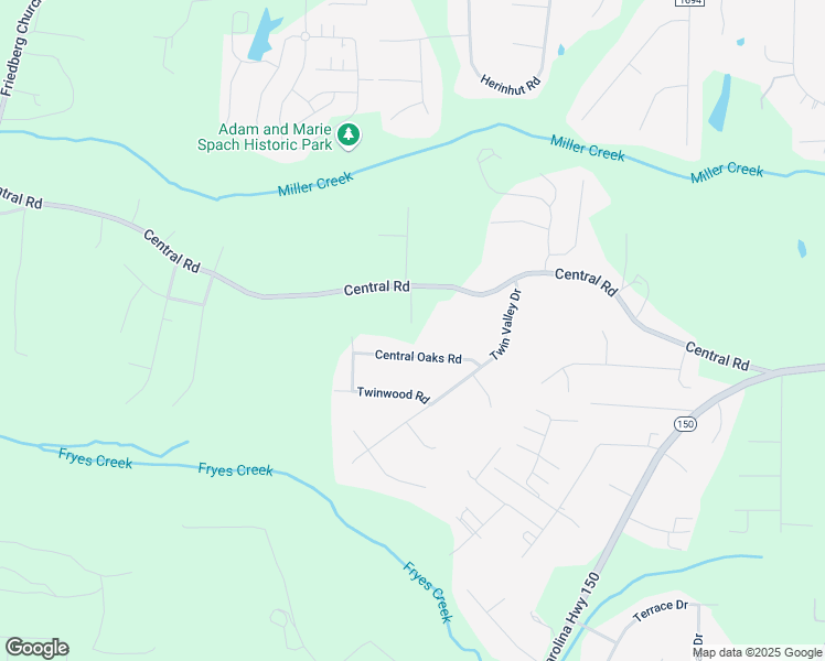 map of restaurants, bars, coffee shops, grocery stores, and more near 217 Central Hills Drive in Clemmons