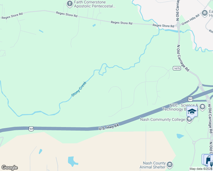 map of restaurants, bars, coffee shops, grocery stores, and more near Mamas Run Lane in Rocky Mount