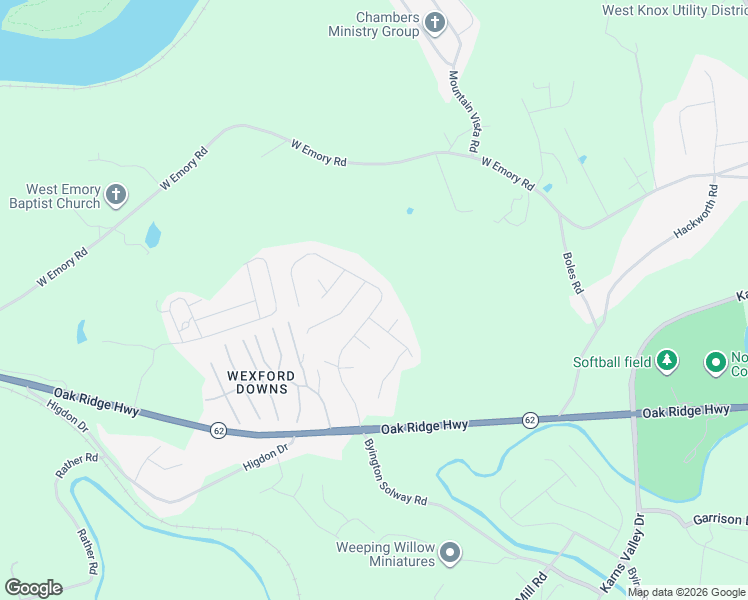 map of restaurants, bars, coffee shops, grocery stores, and more near 3415 Wexgate Road in Knoxville