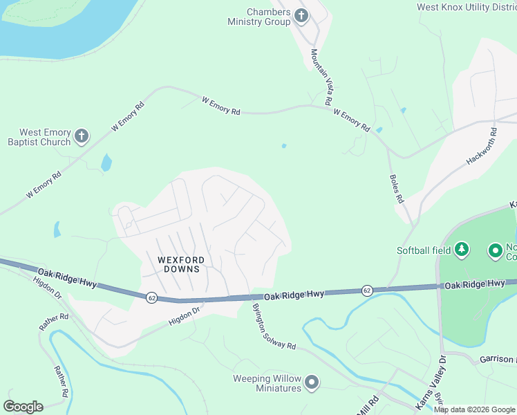 map of restaurants, bars, coffee shops, grocery stores, and more near 3415 Wexgate Road in Knoxville