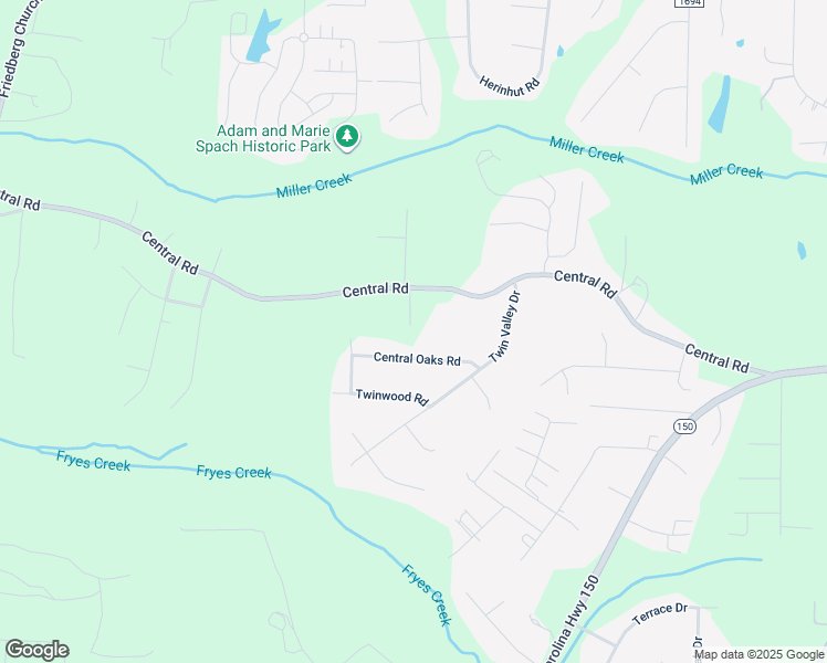 map of restaurants, bars, coffee shops, grocery stores, and more near 217 Central Hills Drive in Clemmons
