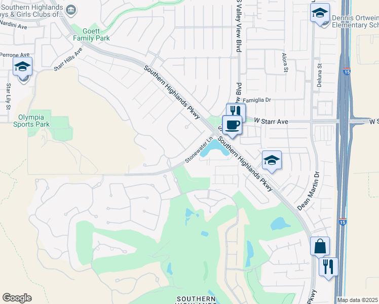 map of restaurants, bars, coffee shops, grocery stores, and more near 4087 Villa Rafael Drive in Las Vegas