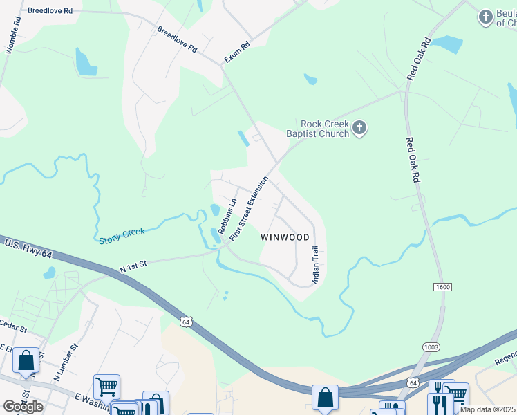 map of restaurants, bars, coffee shops, grocery stores, and more near 1203 First Street Extension in Nashville