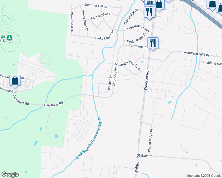 map of restaurants, bars, coffee shops, grocery stores, and more near 113 Washer Drive in La Vergne