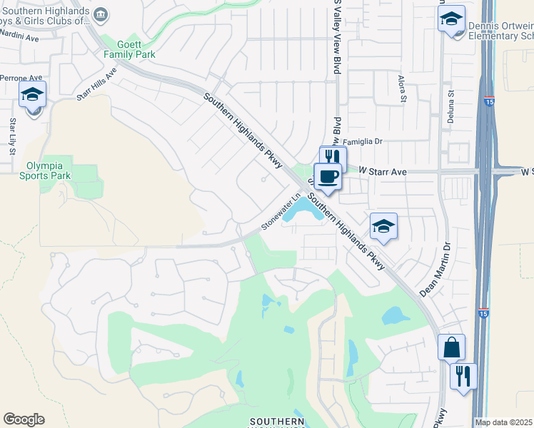 map of restaurants, bars, coffee shops, grocery stores, and more near 4087 Villa Rafael Drive in Las Vegas