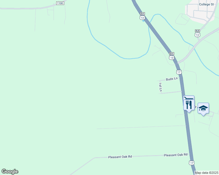map of restaurants, bars, coffee shops, grocery stores, and more near 522 US 13 Bypass in Windsor