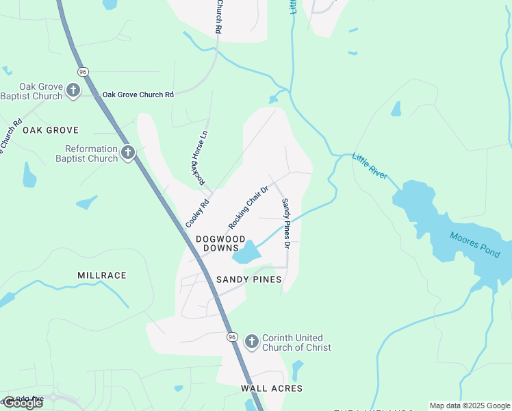 map of restaurants, bars, coffee shops, grocery stores, and more near 5836 Rocking Chair Drive in Youngsville