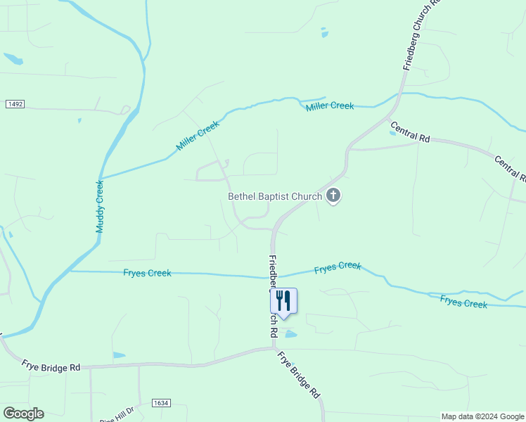 map of restaurants, bars, coffee shops, grocery stores, and more near 118 Penry Lane in Clemmons