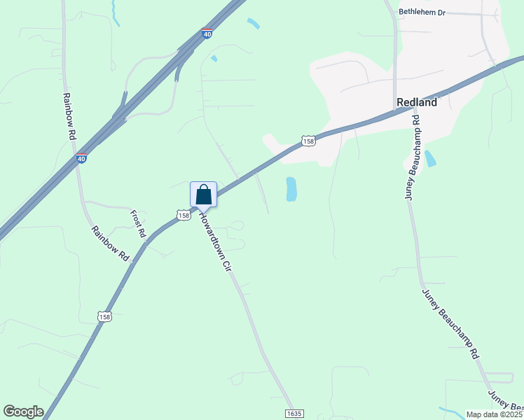map of restaurants, bars, coffee shops, grocery stores, and more near 138 Kinder Lane in Mocksville