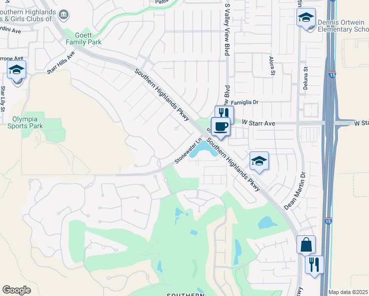 map of restaurants, bars, coffee shops, grocery stores, and more near 4063 Villa Rafael Drive in Las Vegas