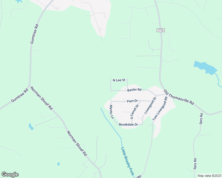 map of restaurants, bars, coffee shops, grocery stores, and more near Linville Lane in Midway