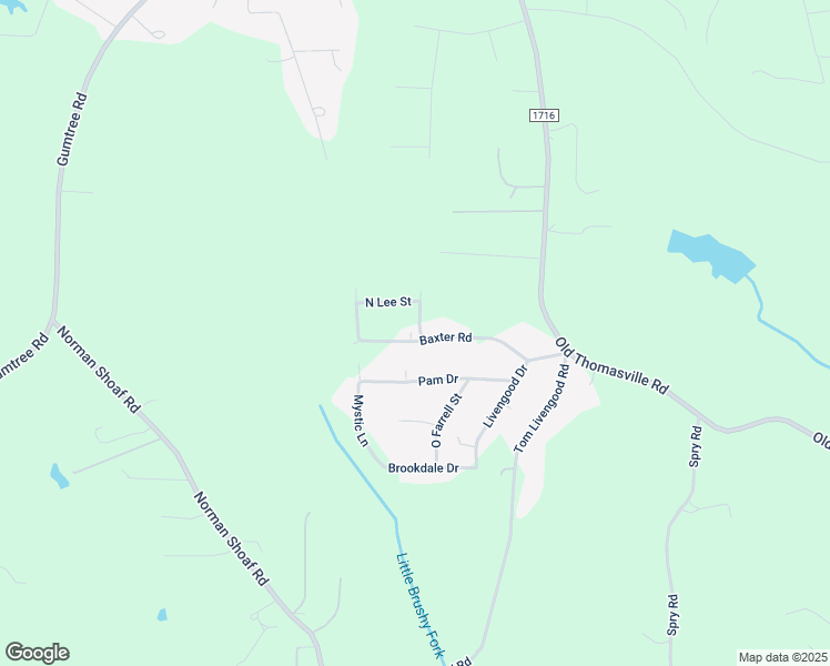 map of restaurants, bars, coffee shops, grocery stores, and more near 360 Baxter Road in Winston-Salem