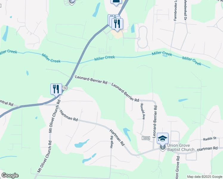 map of restaurants, bars, coffee shops, grocery stores, and more near 765 Leonard-Berrier Road in Lexington