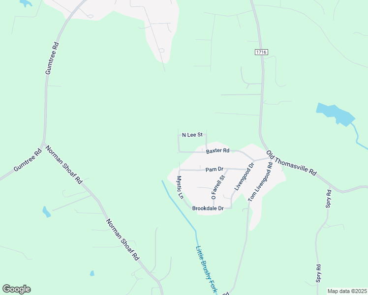 map of restaurants, bars, coffee shops, grocery stores, and more near Linville Lane in Midway